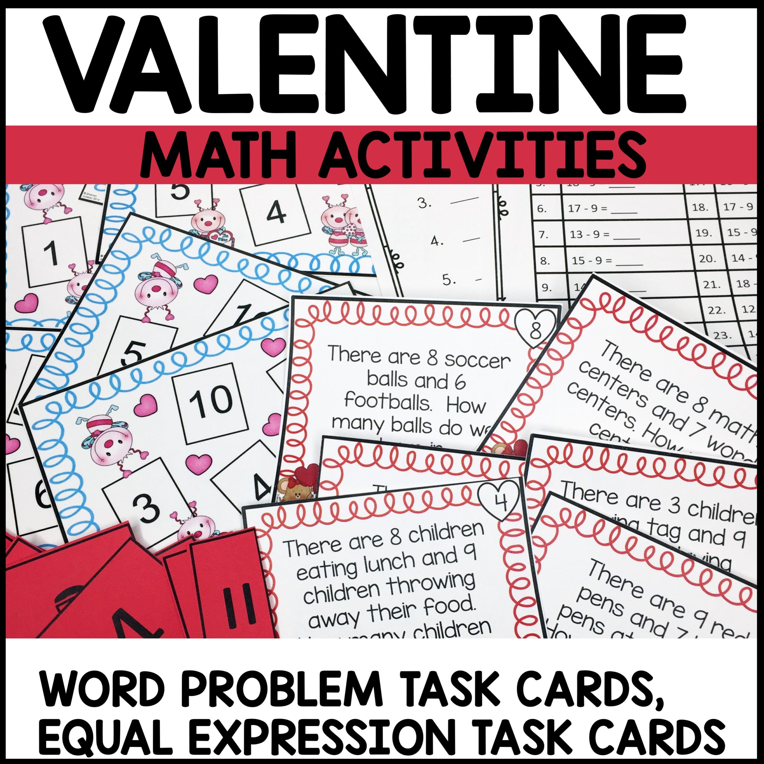 Valentine Math Task Cards