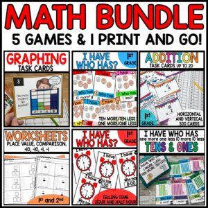 Math Games and Worksheets Bundle
