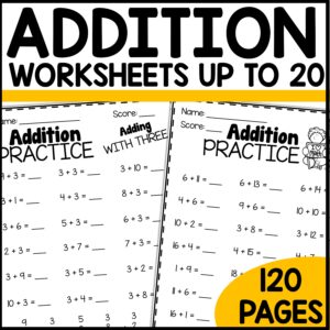 Addition to 20 Worksheets