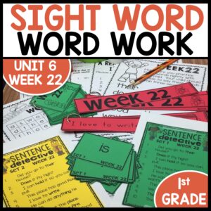 Word Work Center Activities Unit 6 Week 22