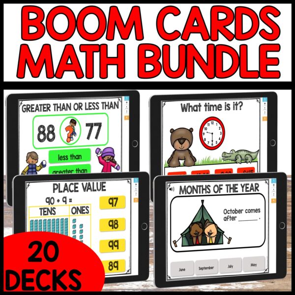 No Prep Centers Math Review Bundle