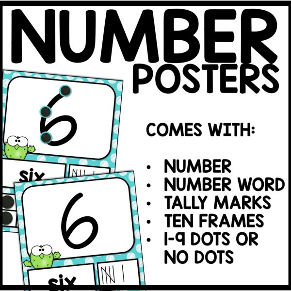 Number Posters Cactus and Llama Themed Classroom Decor - Image 4