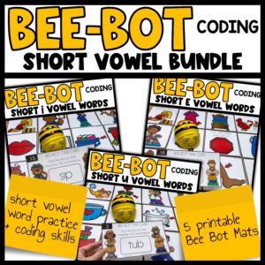 Bee Bot Coding Activity Short Vowel Words