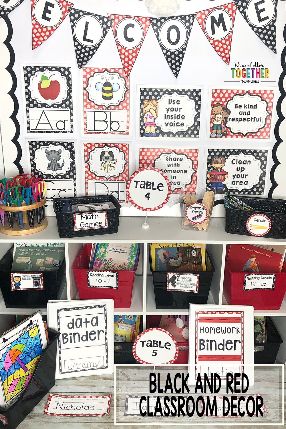 Classroom-decor-red-and-black