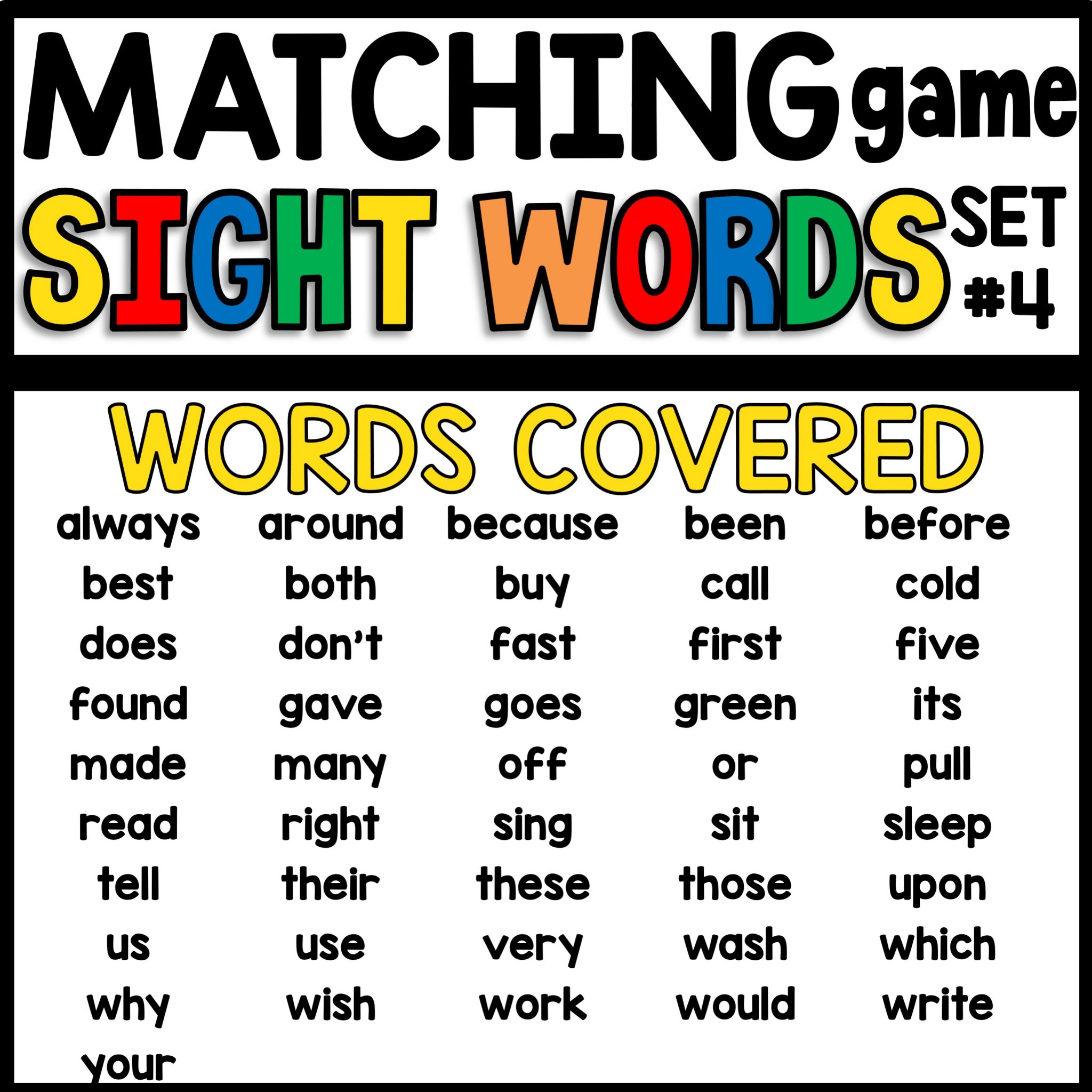 Sight word List