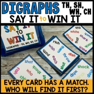 Consonant Digraphs Game H Brothers Activities