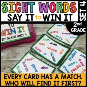 2nd Grade Sight Words High Frequency Word Game - Set 4