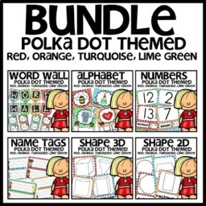 Polka Dot Themed Classroom Decor BUNDLE
