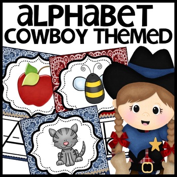 Alphabet Posters Cowboy Themed Classroom Decor