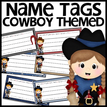 Name Tags Cowboy Themed Classroom Decor