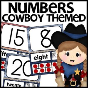 Number Posters Cowboy Themed Classroom Decor
