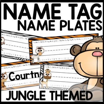 Name Tags Jungle Themed Classroom Decor