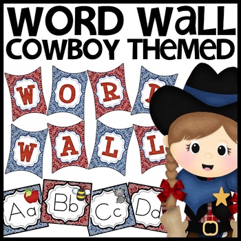 Word Wall Cowboy Themed Classroom Decor