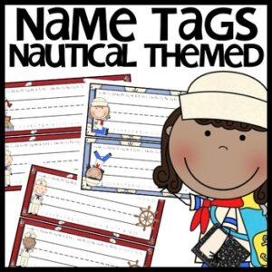 Name Tags Nautical Themed Classroom Decor