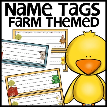 Name Tags Farm Themed Themed Classroom Decor