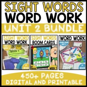 Word Work Center Activities Month 2 Bundle