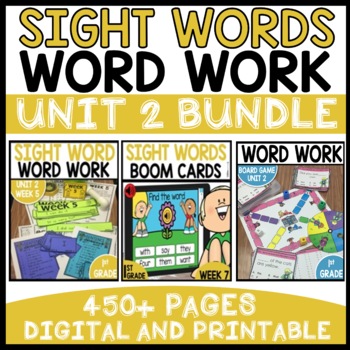Word Work Center Activities Month 2 Bundle