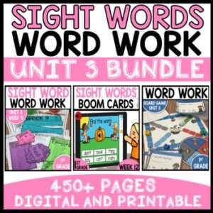 Word Work Center Activities Month 3 Bundle