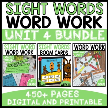 Word Work Center Activities Month 4 Bundle
