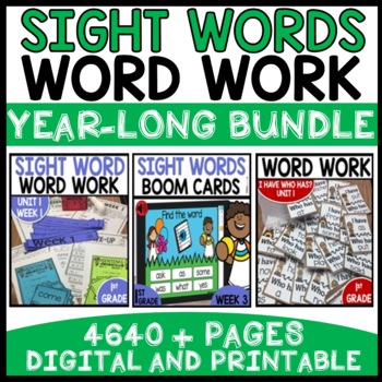 Word Work Center Activities YEAR LONG BUNDLE
