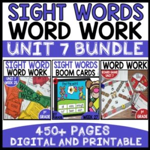 Word Work Center Activities Month 7 Bundle
