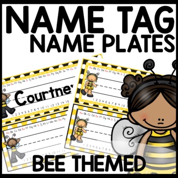 Name Tags Bee Themed Classroom Decor