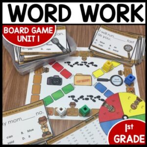 Word Work Task Cards Game Unit 1