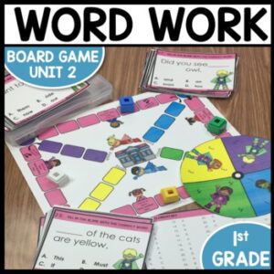 Word Work Task Cards Game Unit 2