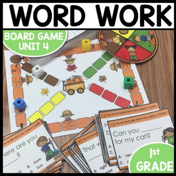 Word Work Task Cards Game Unit 4