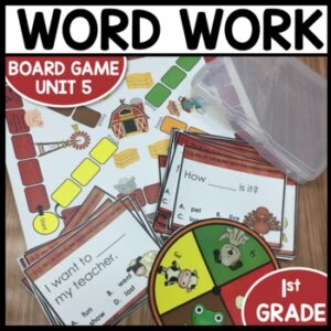 Word Work Task Cards Game Unit 5