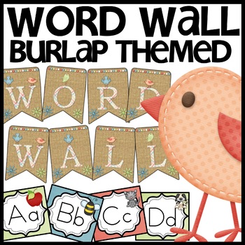 Word Wall Burlap Themed Classroom Decor