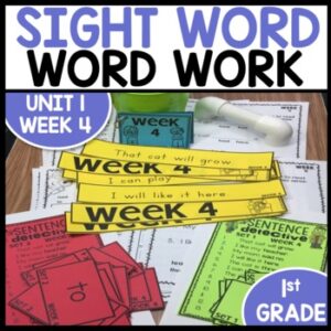 Word Work Center Activities Unit 1 Week 4