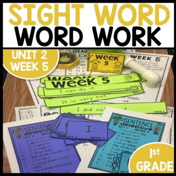 Word Work Center Activities Unit 2 Week 5