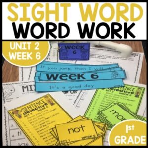 Word Work Center Activities Unit 2 Week 6