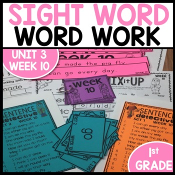 Word Work Center Activities Unit 3 Week 10
