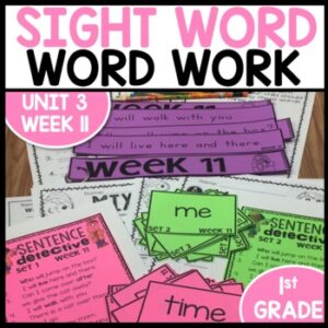 Word Work Center Activities Unit 3 Week 11