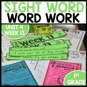 Word Work Center Activities Unit 4 Week 13