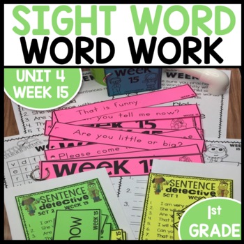 Word Work Center Activities Unit 4 Week 15