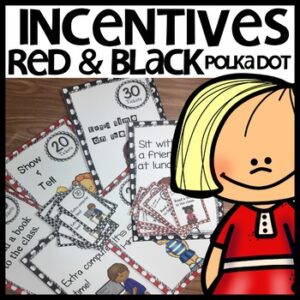 Classroom Rewards Coupons Black and Red Themed