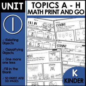 Numbers to 10 and Classifying Objects Math Worksheets