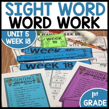 Word Work Center Activities Unit 5 Week 18