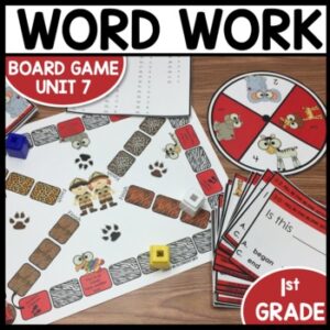 Word Work Task Cards Game Unit 7