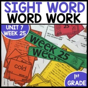 Word Work Center Activities Unit 7 Week 25
