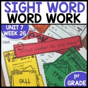 Word Work Center Activities Unit 7 Week 26