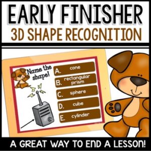 3D Shapes Early Finishers Activities