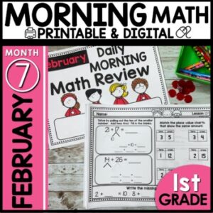 February Morning Work 1st Grade Daily Math Review