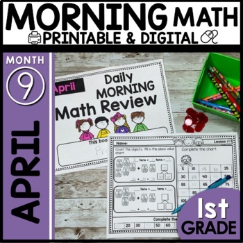 April Morning Work 1st Grade Daily Math Review