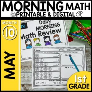 May Morning Work 1st Grade Daily Math Review