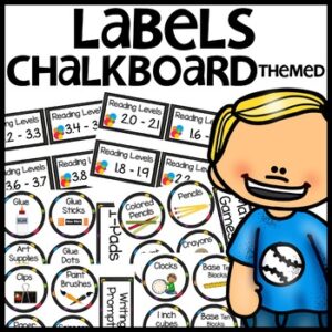 Classroom Labels Chalkboard Themed