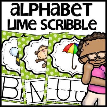 Alphabet Posters Lime Themed Classroom Decor